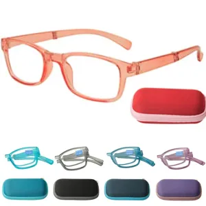 1 Pair Foldable Reading Glasses Case Holder Readers Folding Eyeglass Pouch  3.00