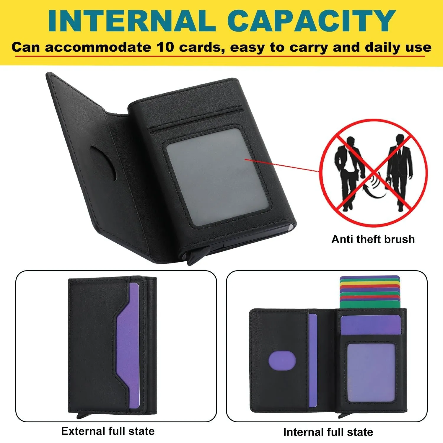 10x6x3cm Secure Brush Card Bag - Compact and Protective