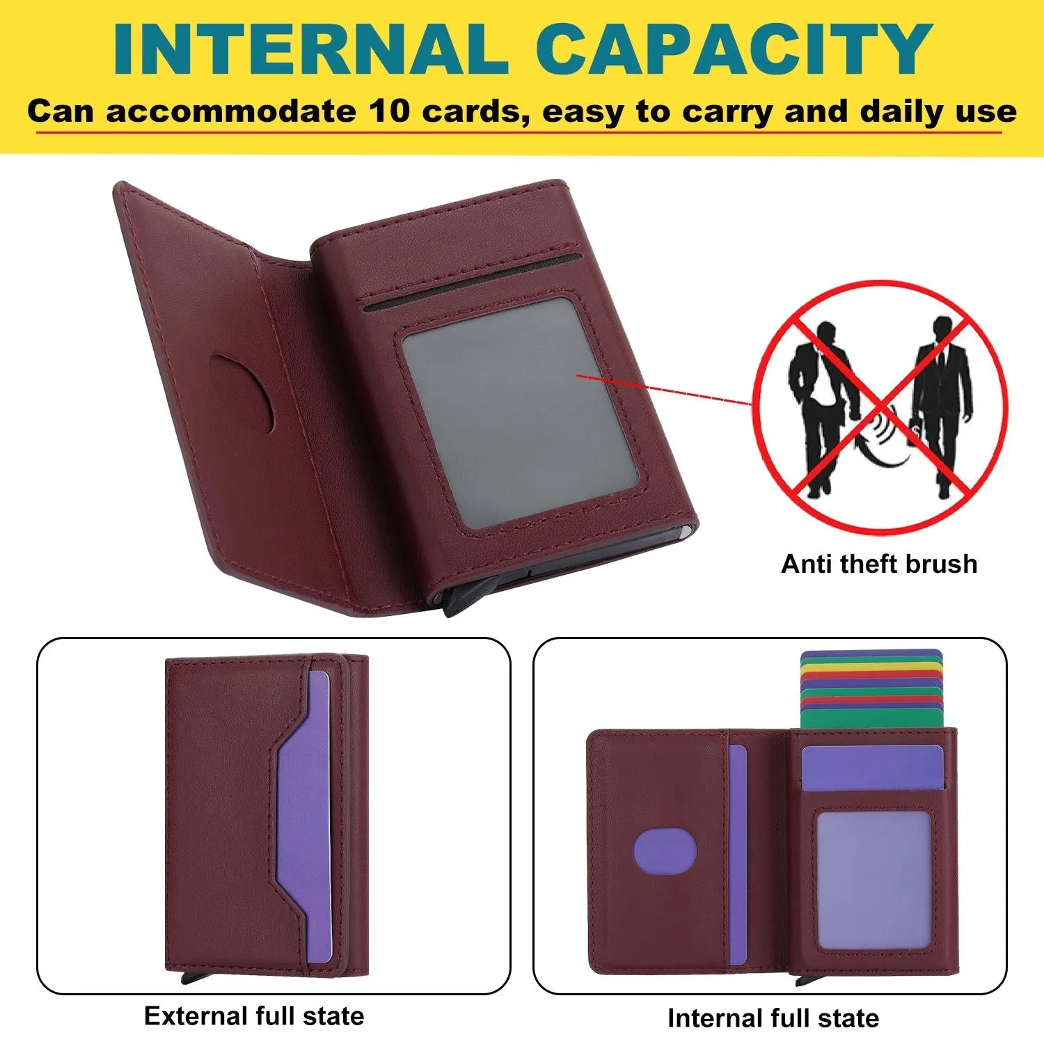 10x6x3cm Secure Brush Card Bag - Compact and Protective
