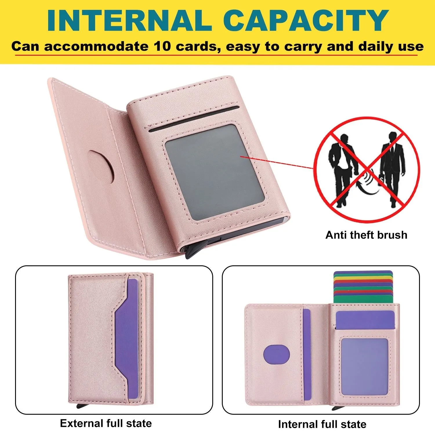 10x6x3cm Secure Brush Card Bag - Compact and Protective