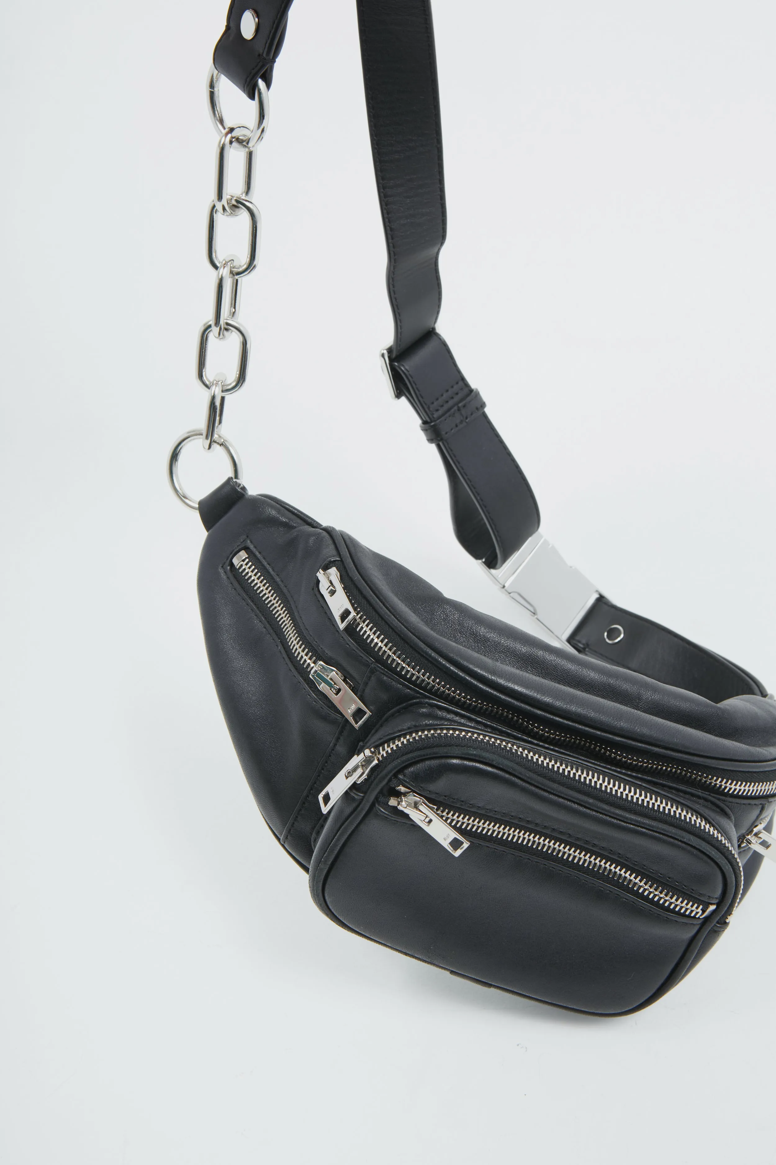 Alexander Wang Black Leather Attica Belt Bag