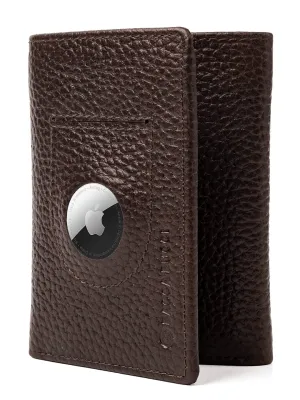 Bacca Bucci Trifold Leather Wallet with AirTag Holder (Only Wallet)