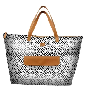 Beach Bag - Scatter Black on White