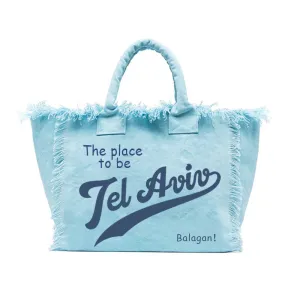 Beach Bag TEL AVIV baby blue