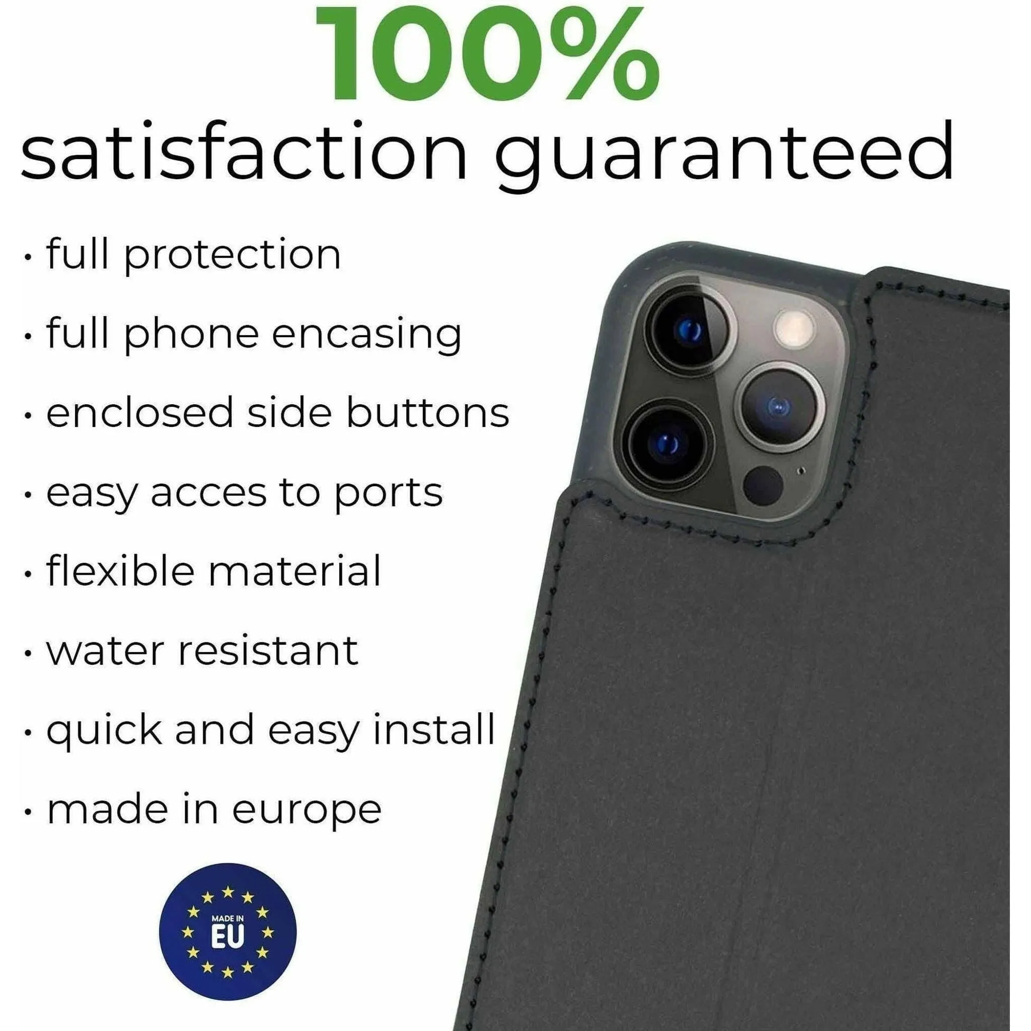 Biodegradable Flip Phone Case - Black