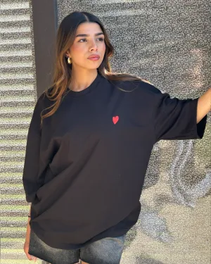 Black Heart Oversized T-shirt