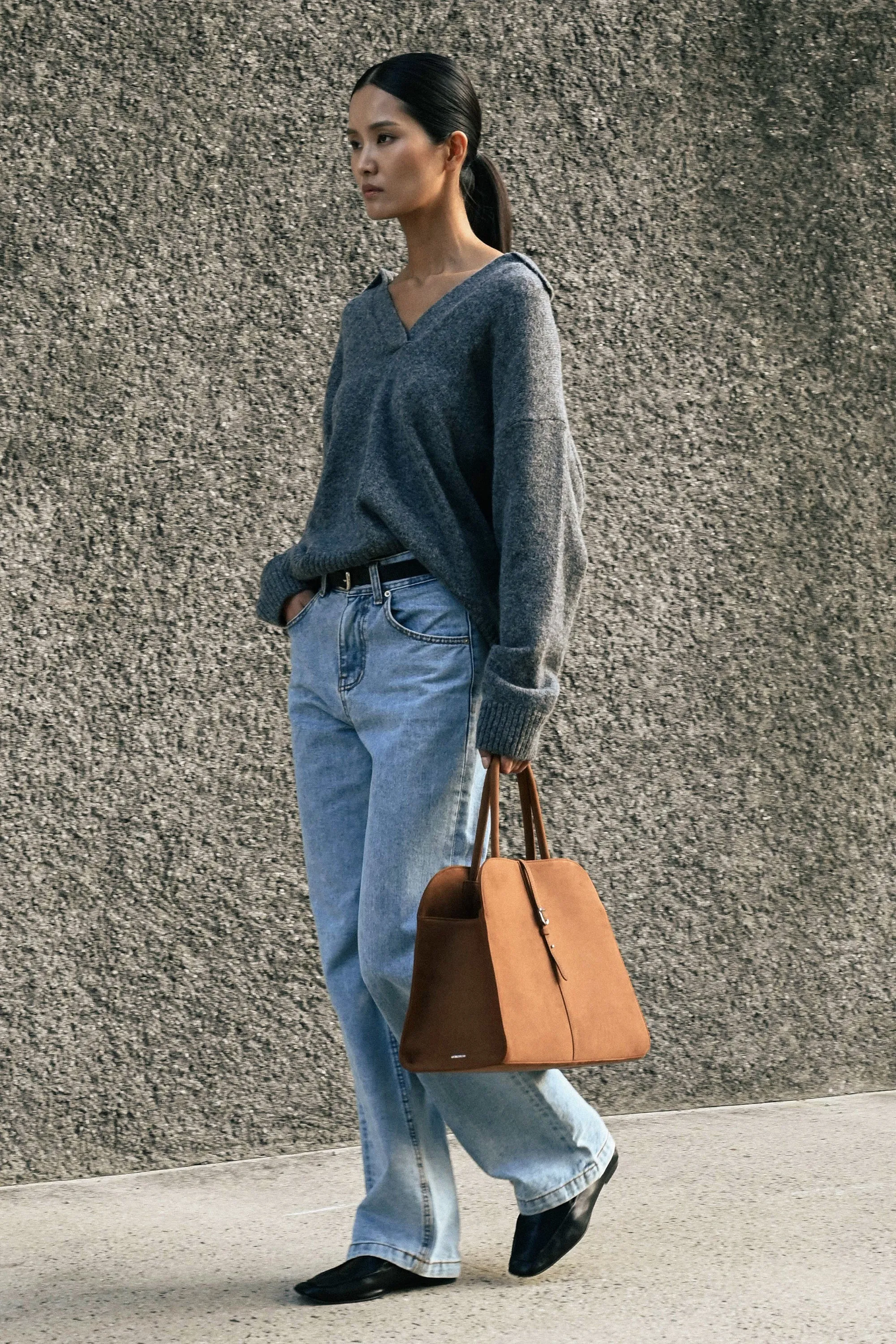 BLANC SUEDE LARGE