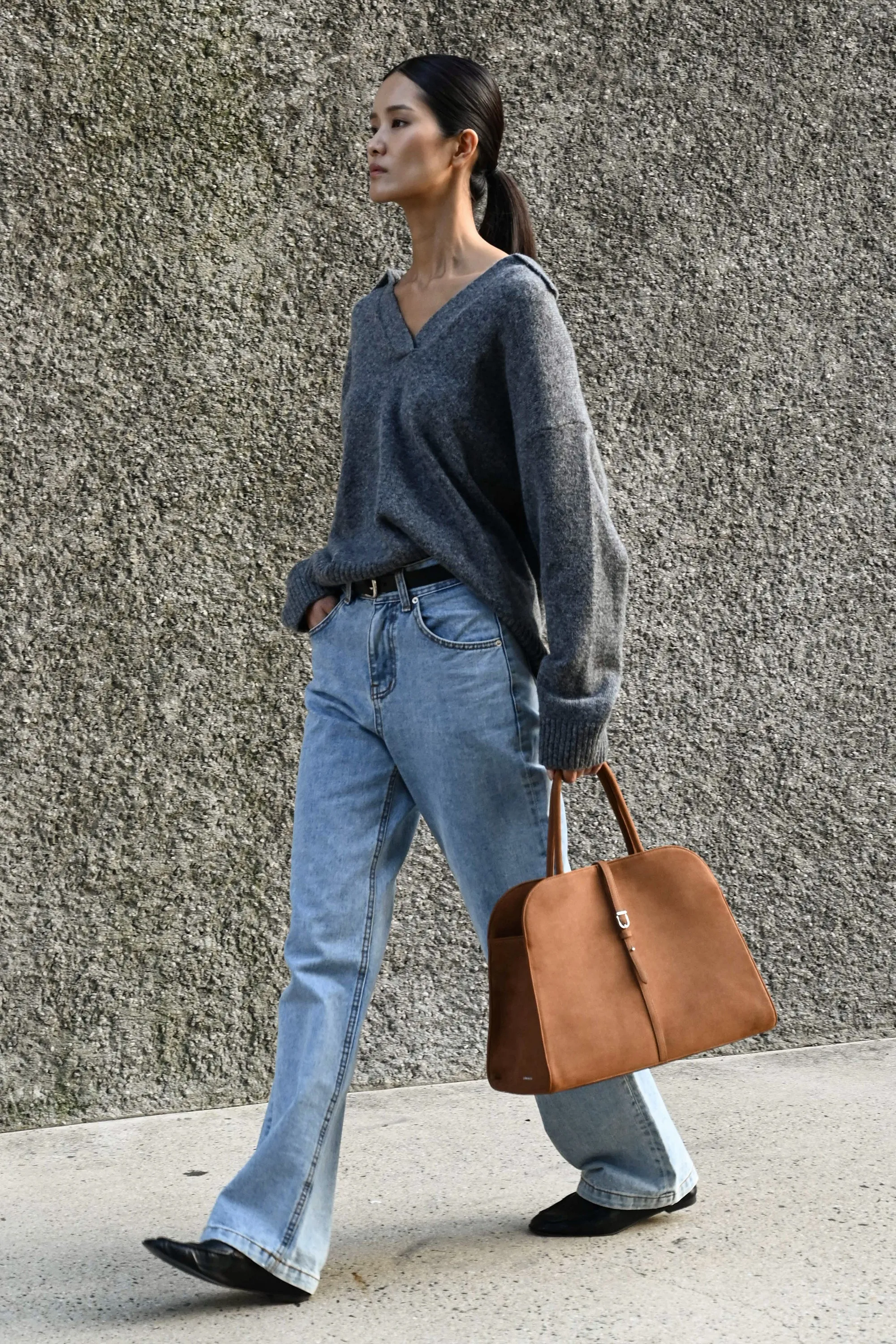 BLANC SUEDE LARGE
