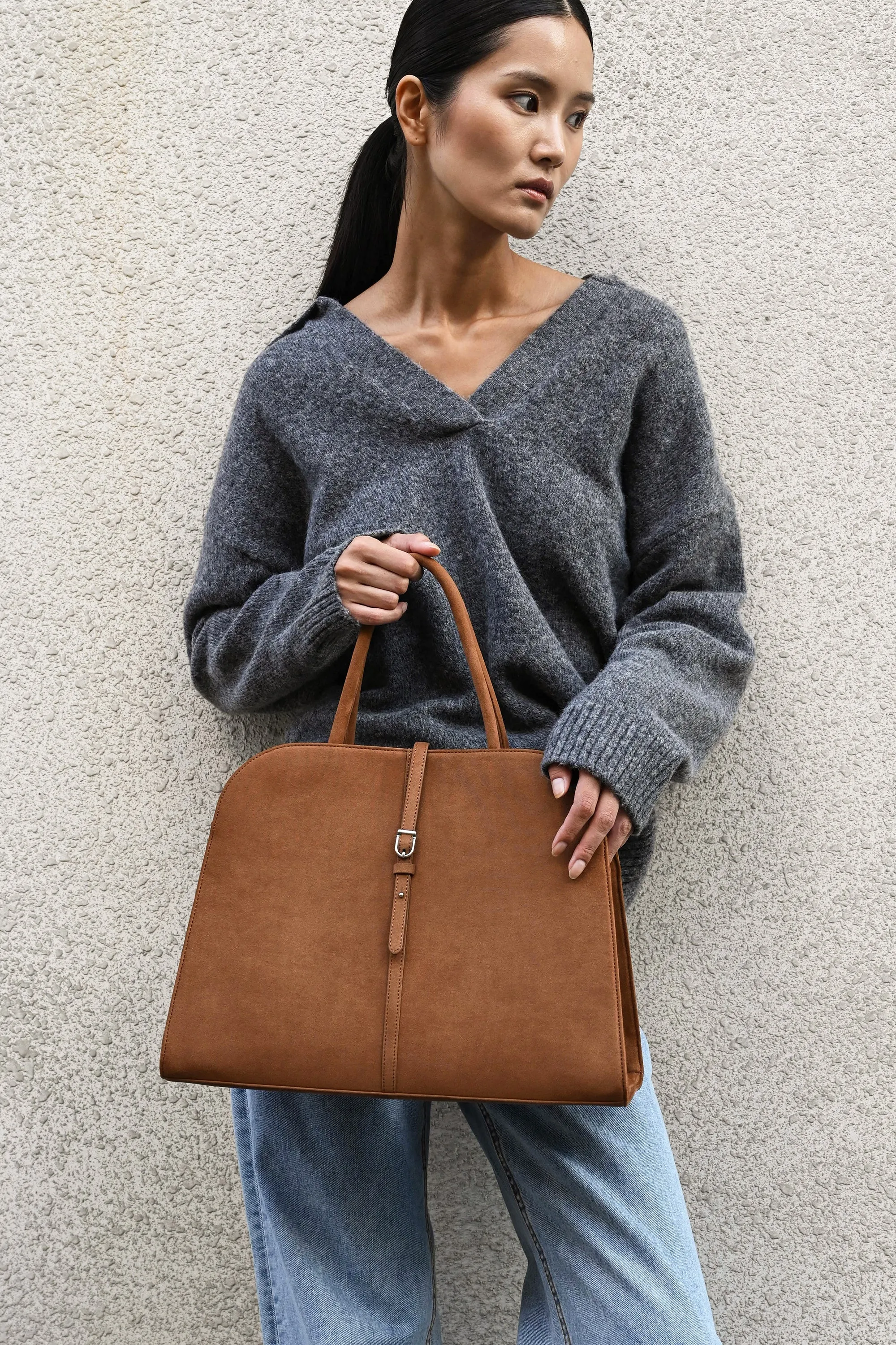 BLANC SUEDE LARGE