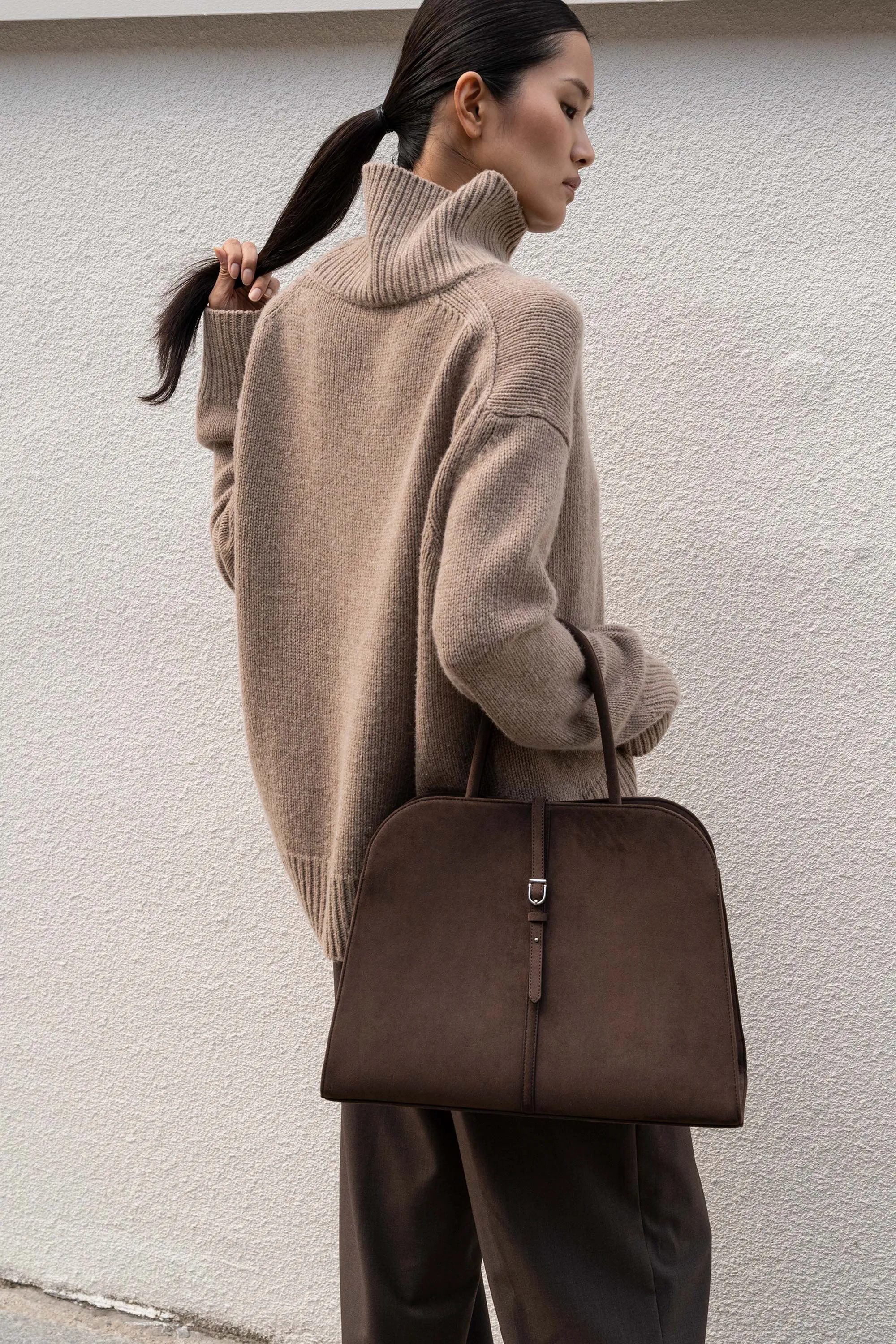BLANC SUEDE LARGE