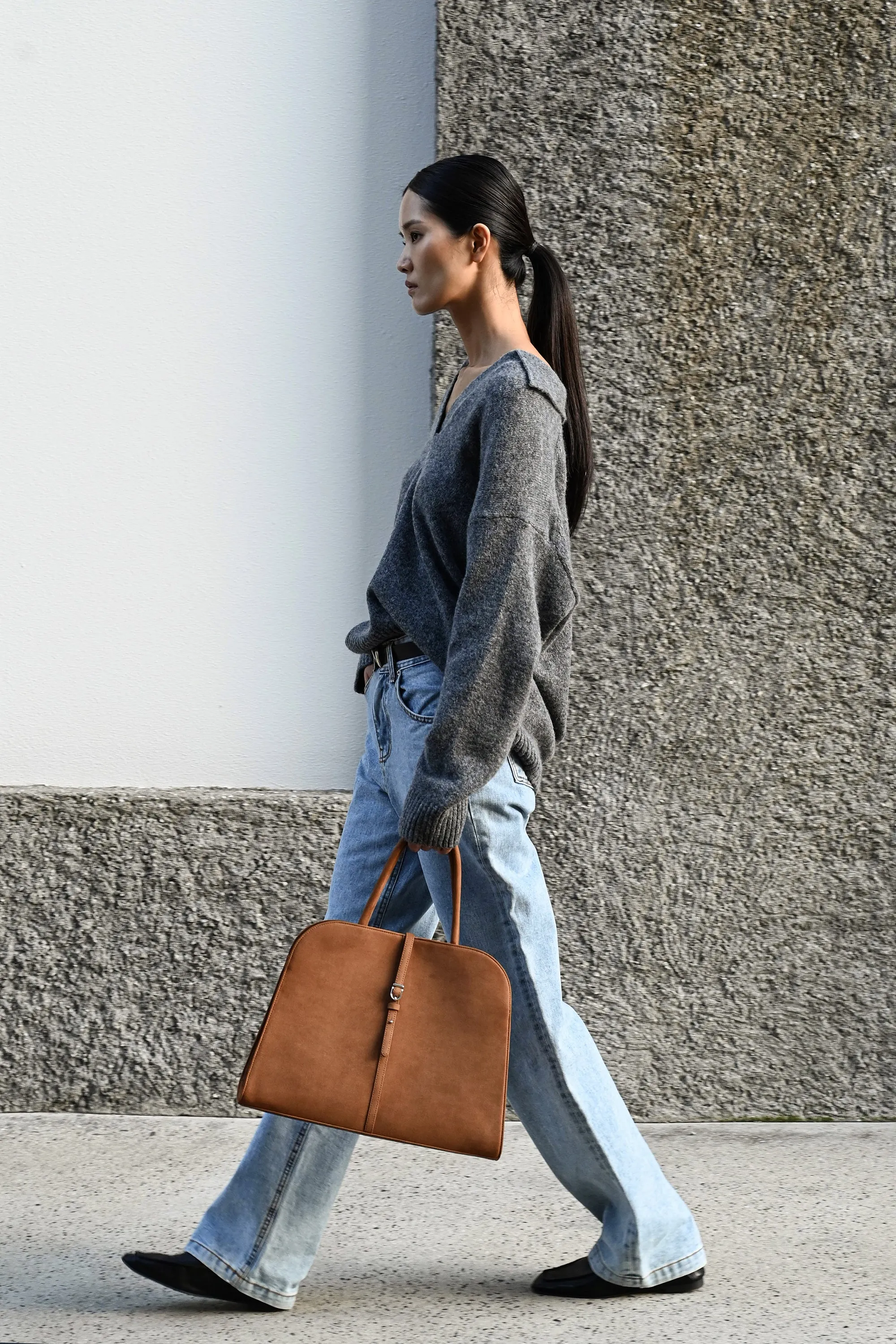 BLANC SUEDE LARGE