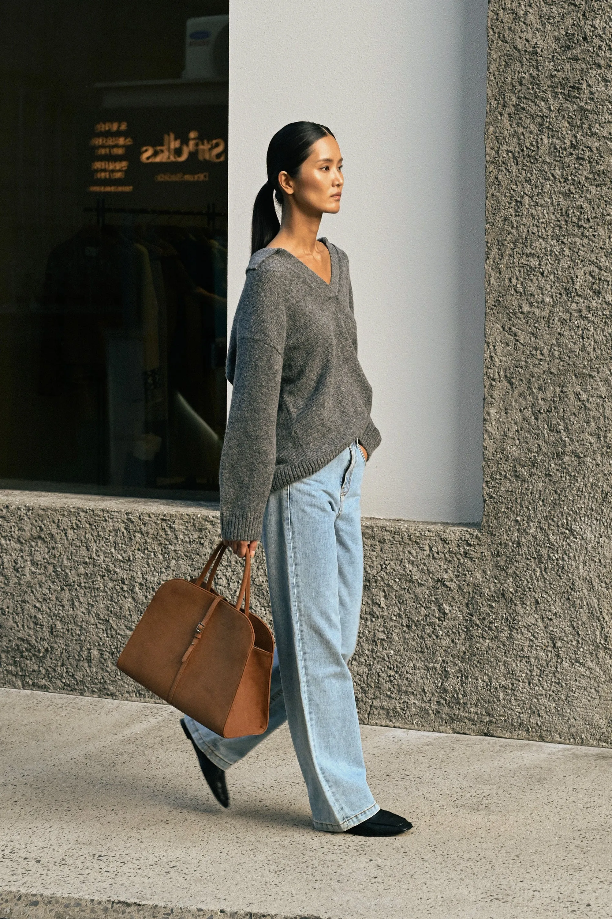 BLANC SUEDE LARGE