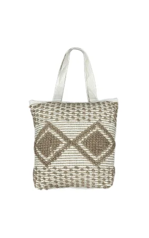 Boho Marisol Cotton Handmade Tufted Beach Tote Bag