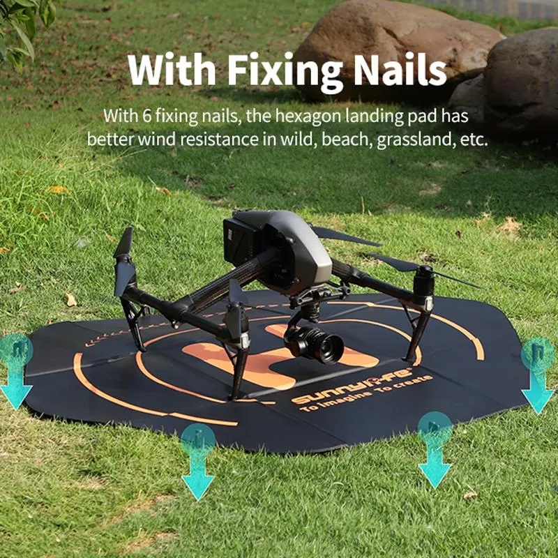 Double-sided Folding Drone Apron with Ground Spikes