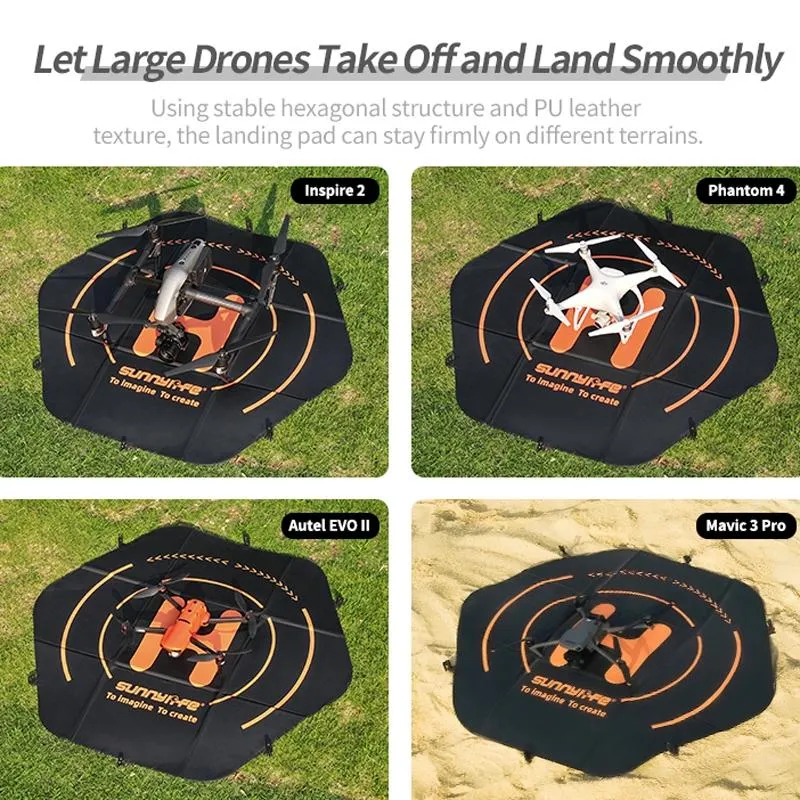 Double-sided Folding Drone Apron with Ground Spikes