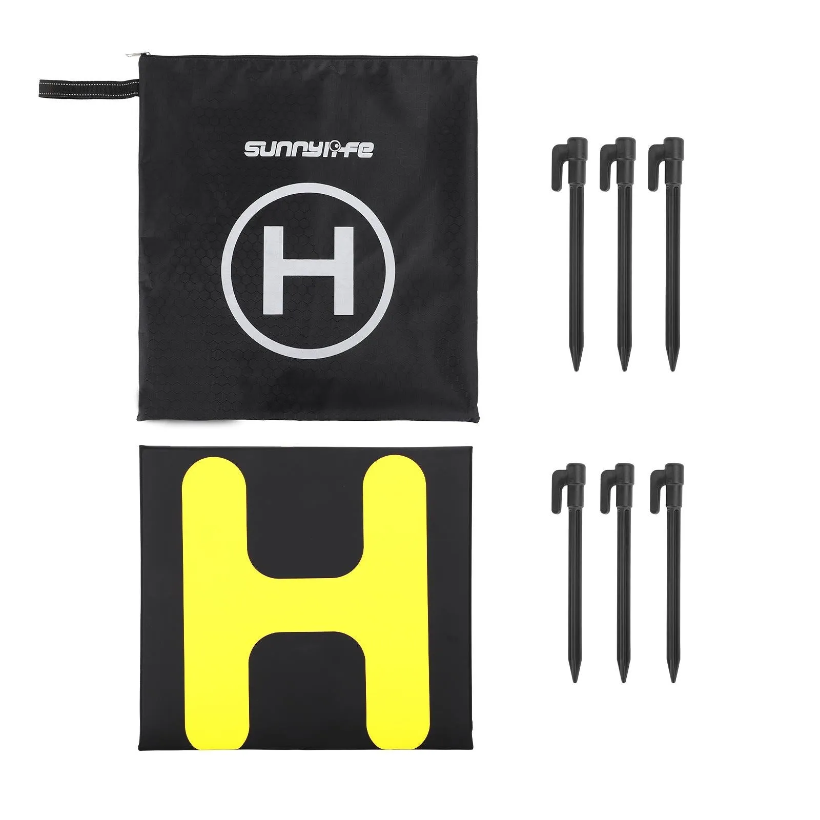 Double-sided Folding Drone Apron with Ground Spikes