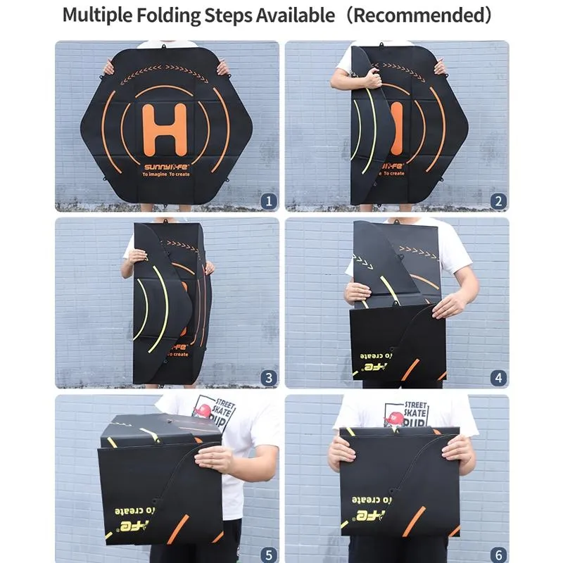 Double-sided Folding Drone Apron with Ground Spikes