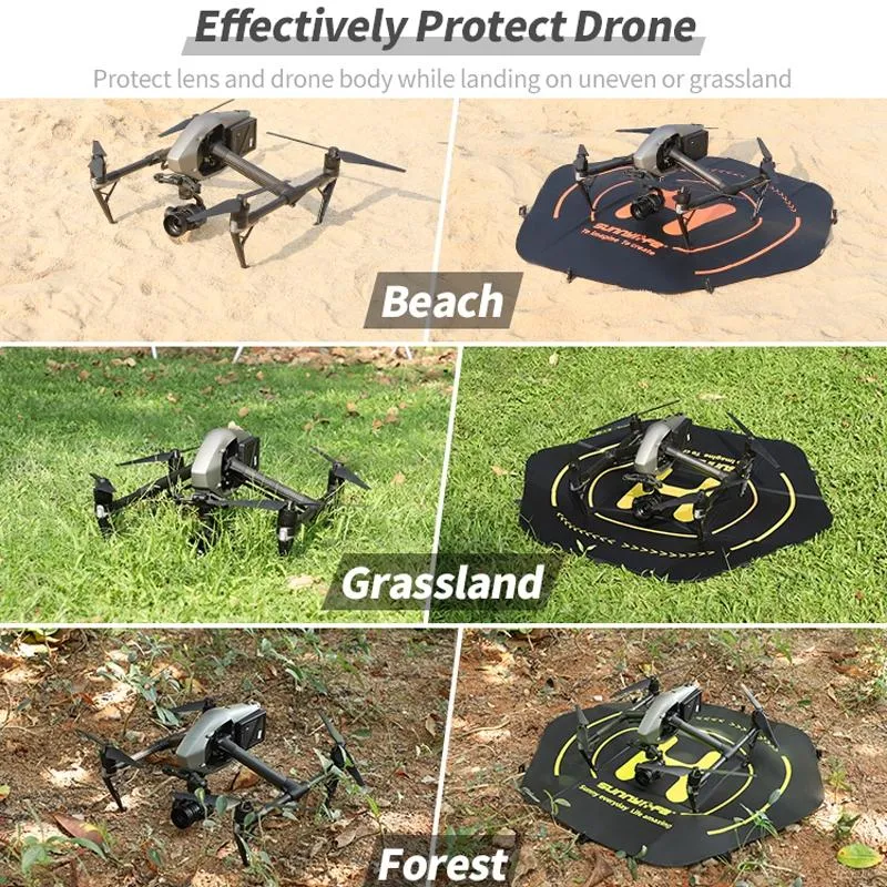 Double-sided Folding Drone Apron with Ground Spikes