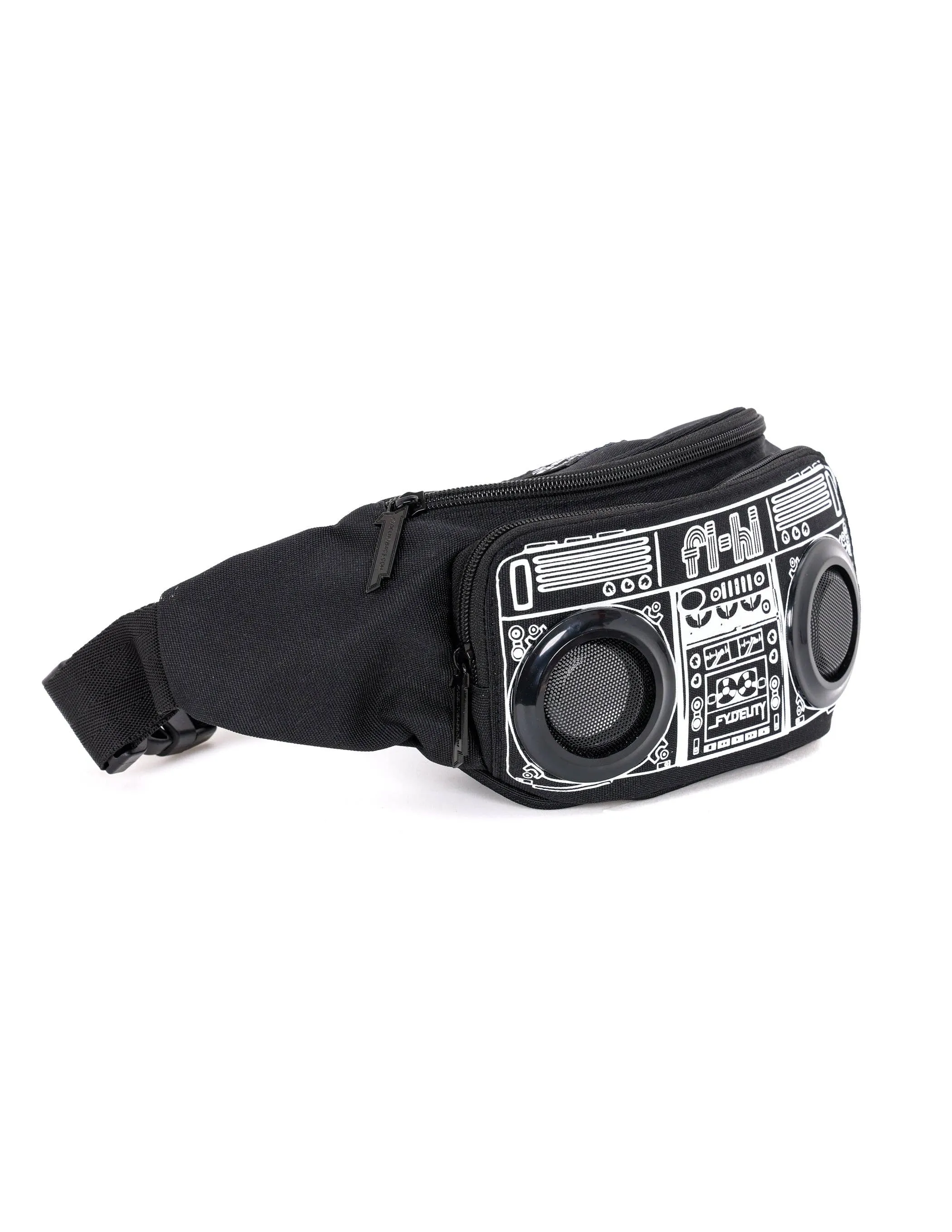 FI-HI Bluetooth Speaker Bum Bag | Black Boom Box