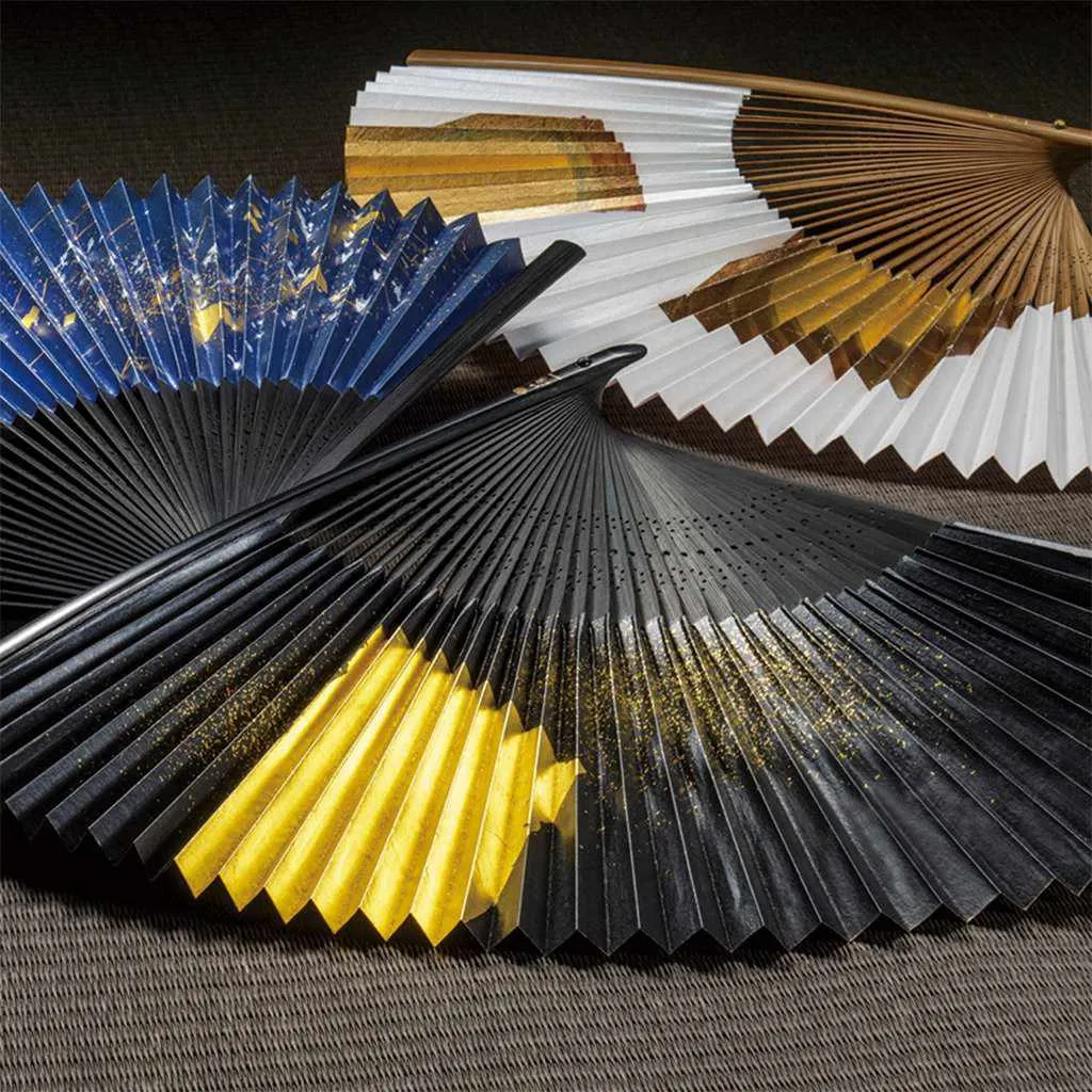FOLDING FAN CHIRASHI BEAUTY AKIKAZE (UNISEX), Hand Fan, Kanazawa Gold Leaf