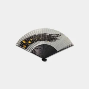 FOLDING FAN SUMIMI BRUSH EYES (SILVER) HAKEMEGIN (UNISEX), Hand Fan, Kanazawa Gold Leaf