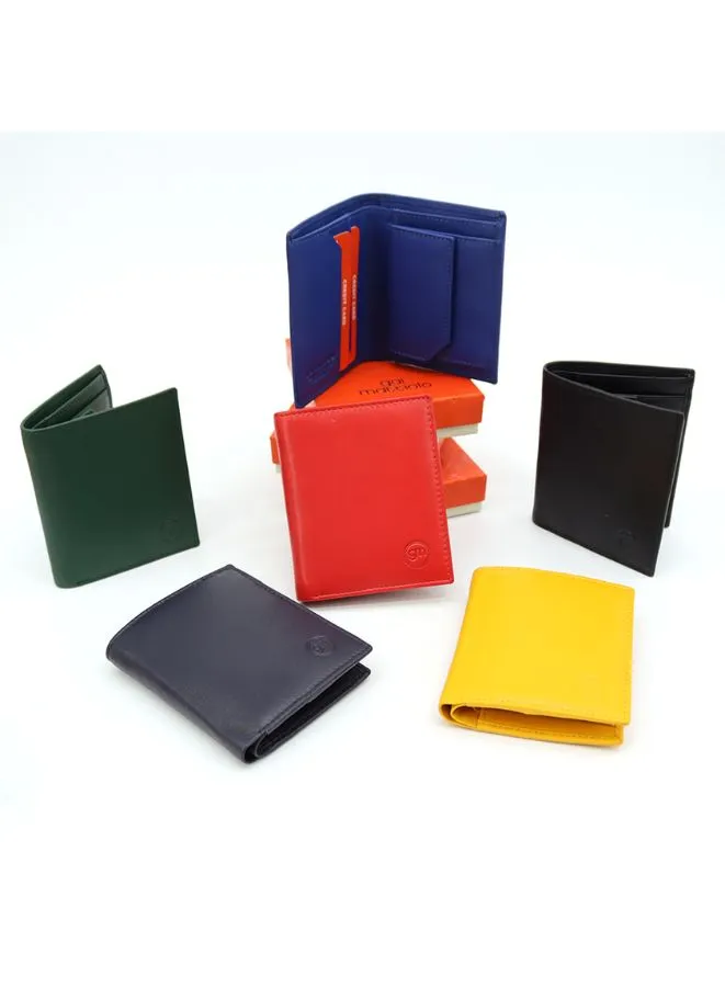 Gai Mattiolo Leather Vertical Wallet for Men – Premium Leather Wallet with Multiple Slots for Banknotes, Credit Cards & ID Cards
