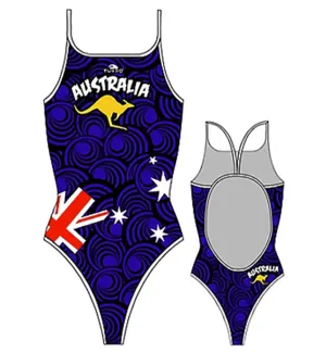 Girls Swim Suit - Thin Straps - Australia 2011 (Navy)