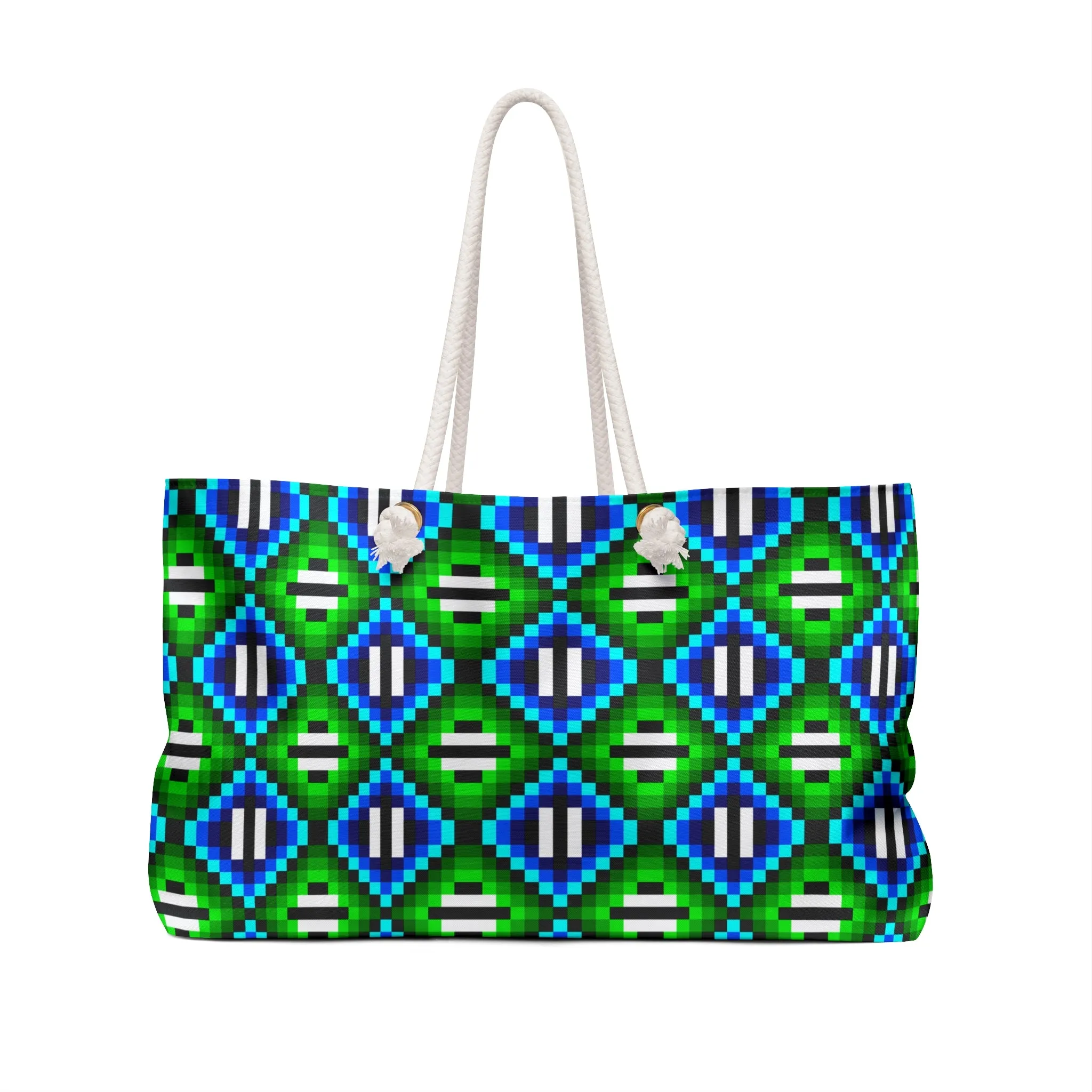 Green & Blue TrianglesWeekender Bag