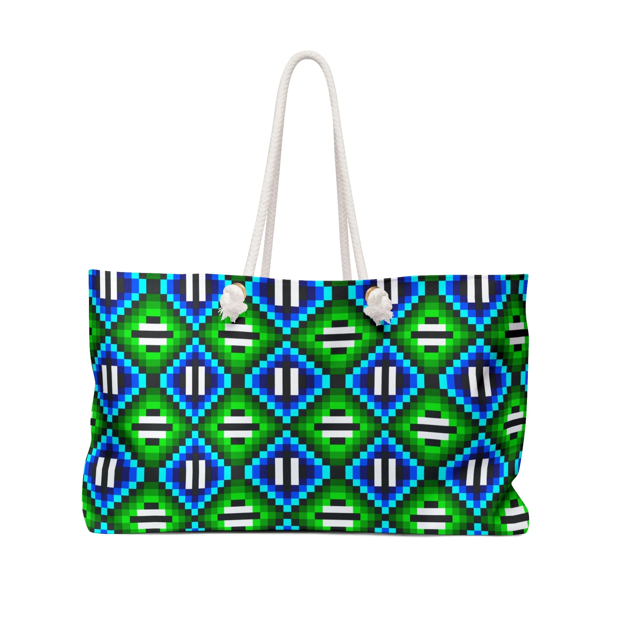 Green & Blue TrianglesWeekender Bag