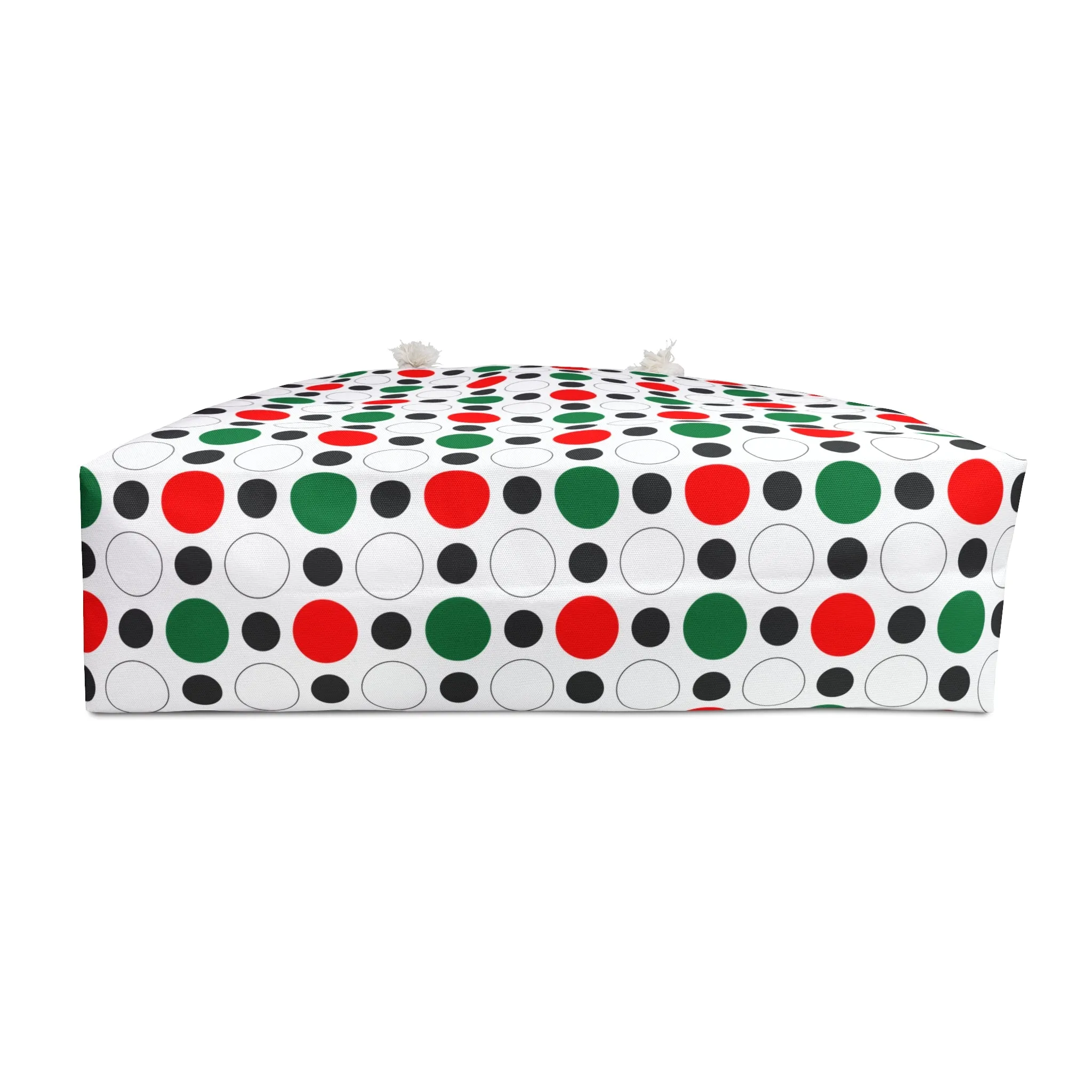 Green White Red Circle PatternWeekender Bag