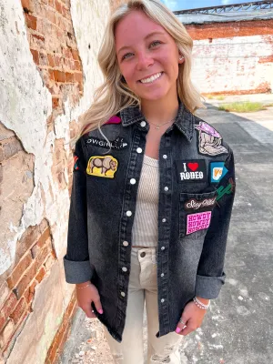 Hannah Garment Washed Western Patchwork Jacket