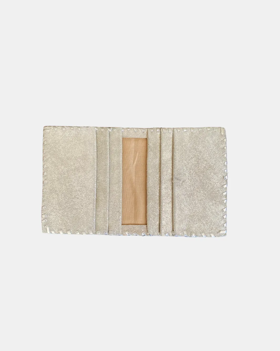 JANE FOLDING CARD HOLDER IN SILVER