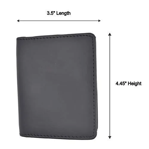 Leather Badge Holder 7 Pointed Star Compact, Low Profile Case with Single Id Window 2535TABK