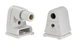 Leviton Plastic Fluorescent Pedestal Base Lampholder 1 pk