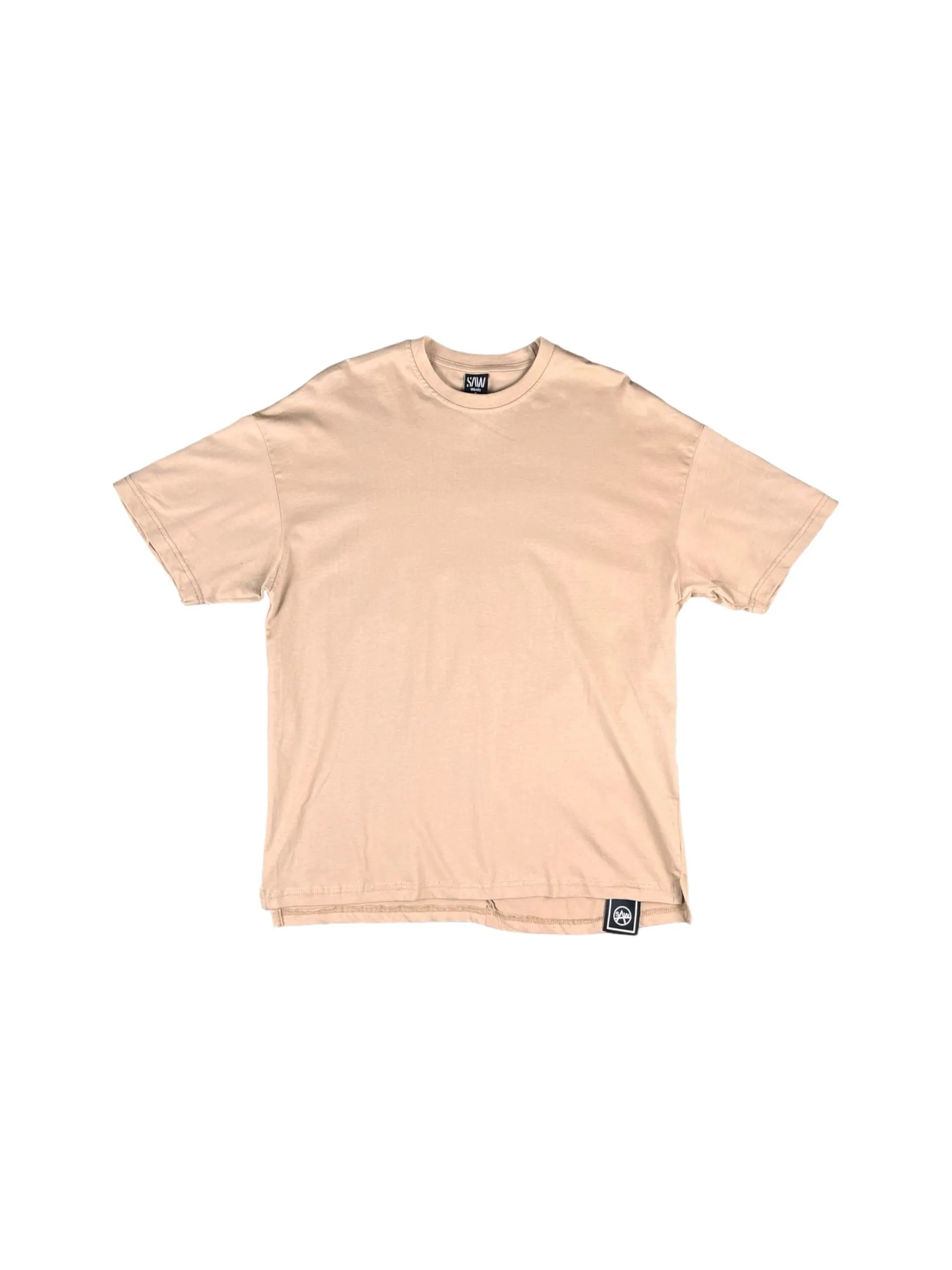 SAW basic t-shirt i grbrun