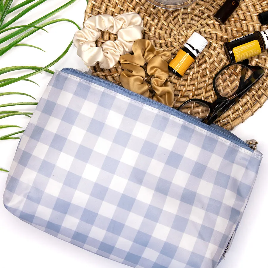 Travel Pouch Gathered Goods Blue