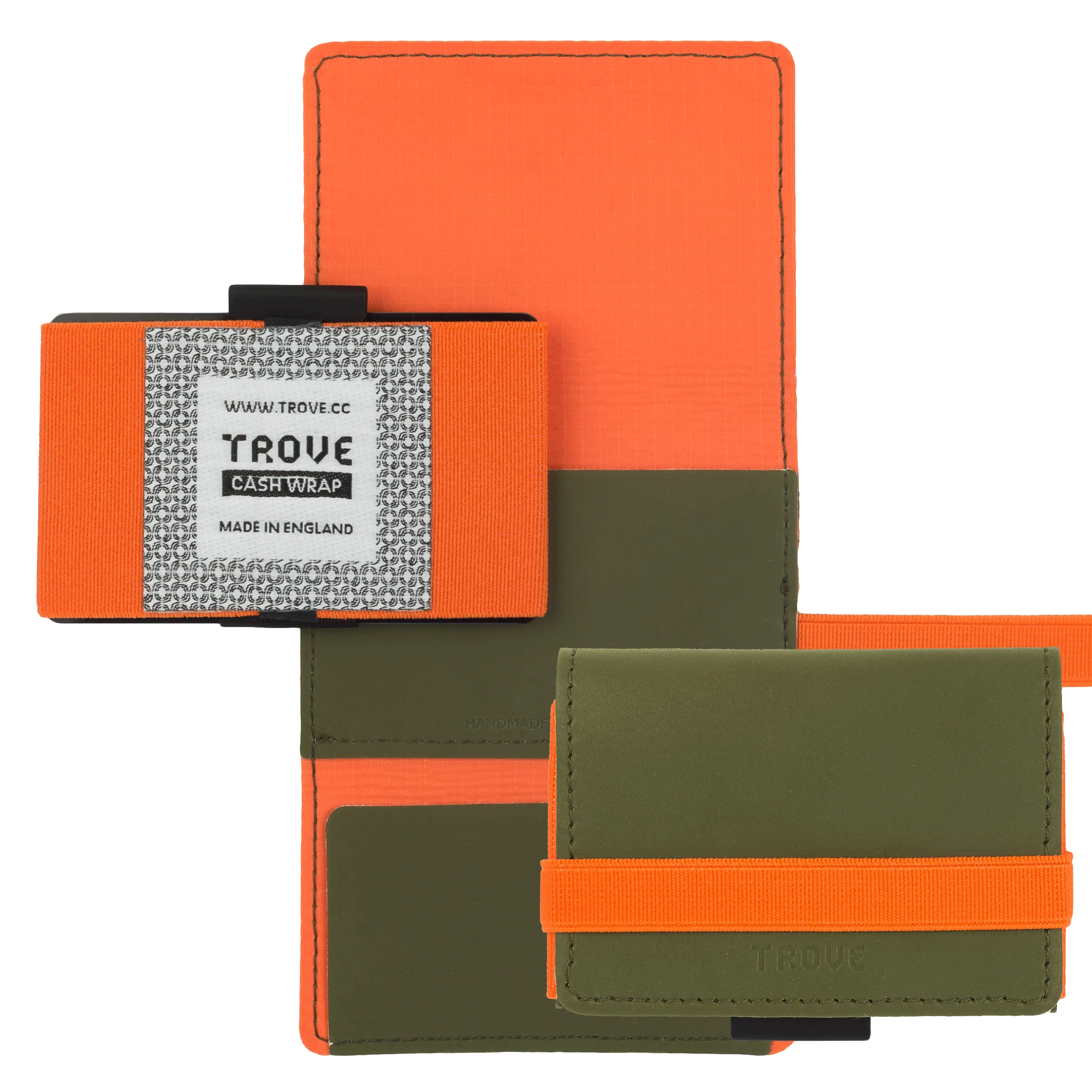 TROVE Cash Wrap: Reflex Khaki Green and Orange