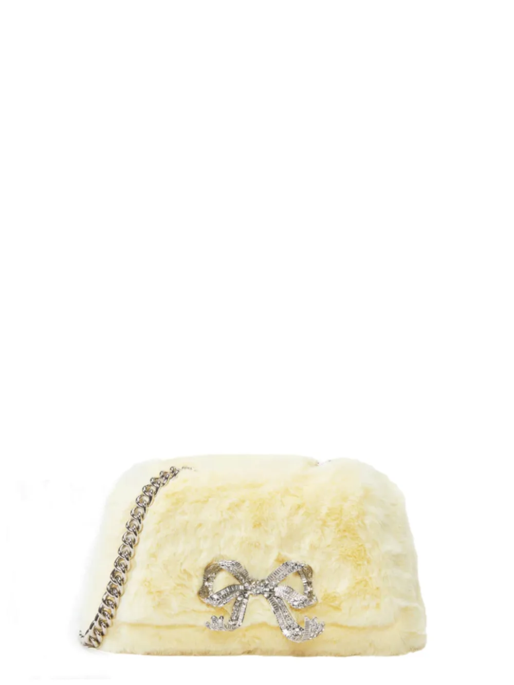 Yellow Fluffy Bow Mini Bag