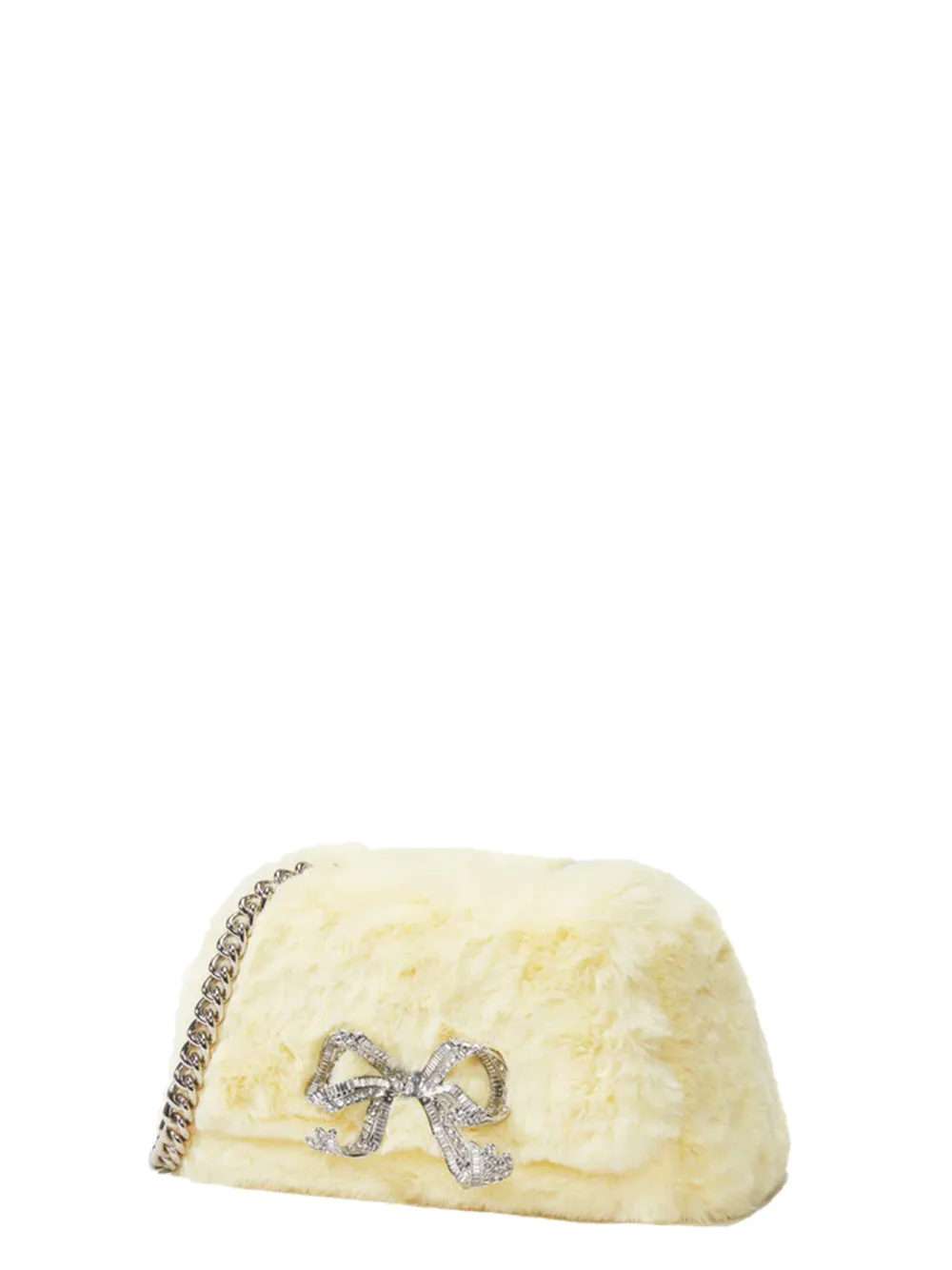 Yellow Fluffy Bow Mini Bag